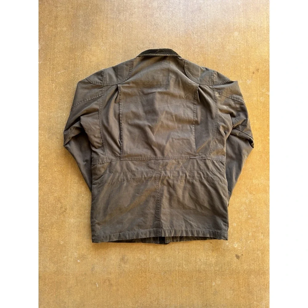 VTG 90s J.Crew Waxed British Millerain Lined Fishing Heavyweight Jacket Small